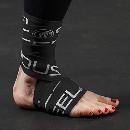 Serious Steel Mobility & Recovery (Floss) Bands |Compression Band | Tack & Flossing Band (7' L x 2" W) - color: Single - Black