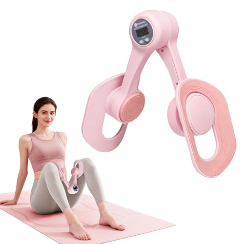 Thigh Trainer, 360°Adjustable Pelvic Floor Exercise Device with Auto-Counter Display, Inner Thigh Exerciser with 25-35 LB Resistance Band for Women, Home Fitness Equipment for Arm, Hip, Leg