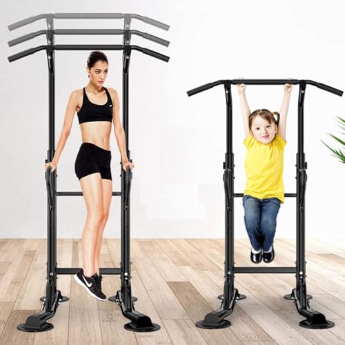 soges Power Tower Adjustable Height Pull Up & Dip Station Multi-Function Home Strength Training Fitness Workout Station