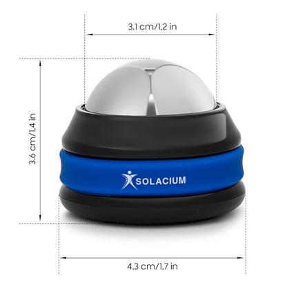 Solacium CryoSphere Mini - Stainless Steel Cold Massage Roller Ball - Handheld Massage Tool for Sore Muscles, Shoulders, Arms, Neck, Back and Feet