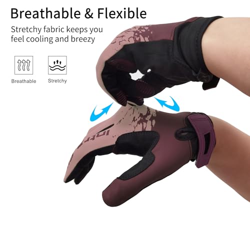 Cycling Gloves for Bike Riding Running MTB - color: Purple, size: Large