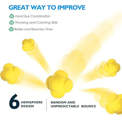 GSE Sports Reaction Balls for Field Training, Agility Trainer for Baseball - color: Yellow, style: 1-Pack