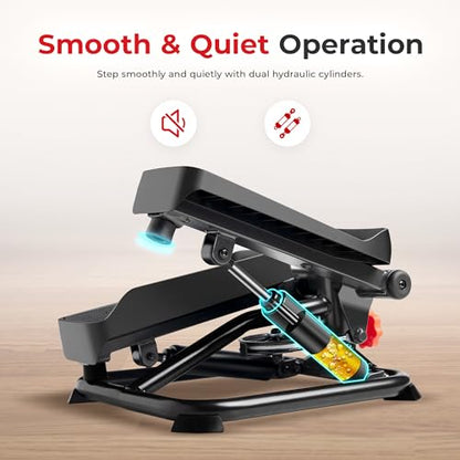 Sunny Health & Fitness Mini Stepper w/LCD Monitor & Adjustable Step Height - color: Black