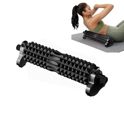 Foam Roller with Detachable Stand, 18” Deep Tissue Massage Roller, 3-Level Height Adjustable Support, Beginner-Friendly Design for Home Workout & Muscle Recovery - Black - color: Black