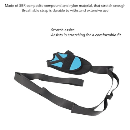 Leg Stretcher Strap for Ankle Rehabilitation & Yoga | SBR Nylon Stretch Belt with Hook Loop Fastener | Physical Therapy/Flexibility Training/Home Exercise