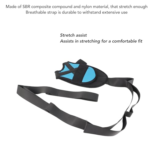 Leg Stretcher Strap | Ankle Rehabilitation Training/Yoga Flexibility/Home Workouts | SBR Nylon Stretch Band with Hook Loop Fastener | Joint Mobility & Injury Prevention