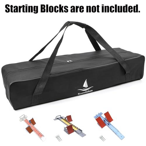 37.4in Foldable Duffle Bag Fits Starting Blocks with an Overall Length of Less Than 35 Inches Extra Large Travel DuffelTote GymBag with Zippers and Handles Sports Oxford Cloth Bags - style: 37.4in for Starting Blocks