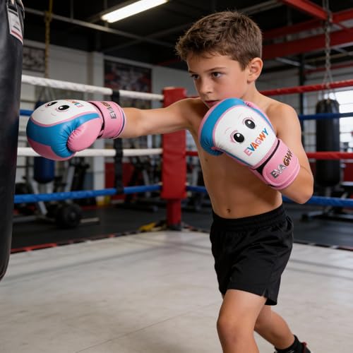 Kids Boxing Gloves for Boys & Girls, Youth Training Sparring Gloves for 3-15 Years, Toddler Punching Bag Gloves for Kickboxing, Muay Thai, MMA, Karate (4oz, 6oz)