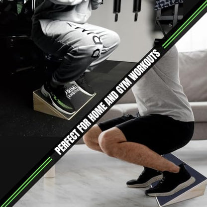 Premium Knees Over Toes Slant Board for Calf Stretching - Athletic Performance, Training Slant Board for Squats - Slanted Squat Board Non-Slip Surface - 25 Degree Incline, 1000 Lbs Weight Capacity