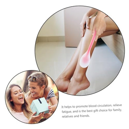 Silicone Meridian Pat Massage Tool Extended Body Care for Muscle Relaxation and Acupoint Grade Material Portable Whole Body Patting Stick with Meridian Chart
