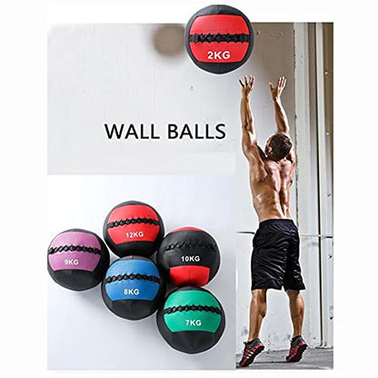 Medicine Ball Slam Ball Wall Ball，Artificial Leather Squash Soft Medicine Ball for Strength and Conditioning Exercises, Cross Training, Cardio and Core Workouts (Size : 6KG/13.2LB)
