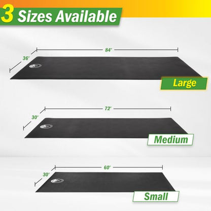 Treadmill & Exercise Equipment Mat – Non-Slip, Waterproof Pad for Bike, Walking Pad, Elliptical or Home Gym – Noise-Reducing Workout Floor Protector by Wakeman - size: Large
