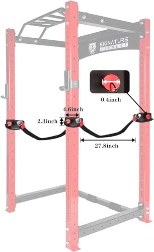 Signature Fitness Fitvids 3” x 3” Power Cage Squat Rack Accessories – Safety Straps – Straps, Pair – Black