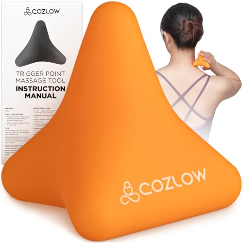 Trigger Point Massage Tool - Pyramid Shaped 4 Point Massager Ball - Muscle Knot Release - Myofascial Wellness Therapy - Back, Feet, Psoas Pain
