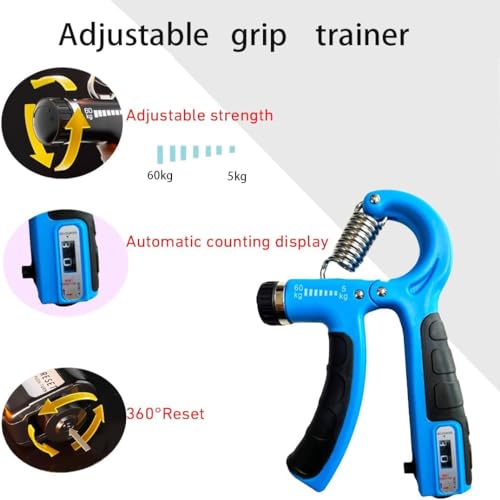 2 Pack Hand Grip Strength Trainer for Muscle Building with Counter, Adjustable Resistance 10-130 lbs, Wrist Forearm Strengthener Finger Strengthener - color: Orange
