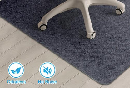 Office Chair Mat for Hardwood Floors - 55"x35" Anti-Slip Large Computer Gaming Chair Mat - for Office Home Gym Wood and Tile Floor, Easy Clean Floor Protection Office Rug - Dark Grey