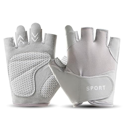 Women Driving Gloves, UV Protection Sun Gloves, Touchscreen Full Finger - color: Pale gray, size: Small