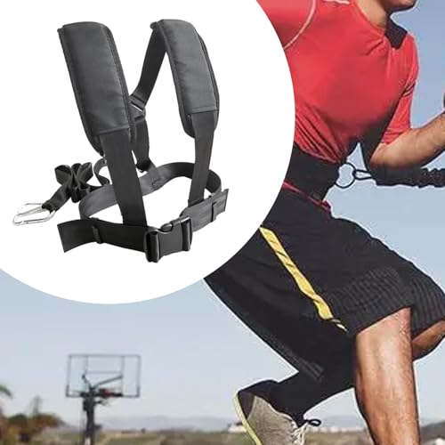 Qianly Tire Pulling Harness Weight Sled Pull Harness Belt Shoulder Strap Sled Harness Running Training Equipment for Workout Agility