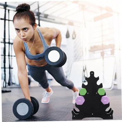 Toddmomy Dumbbell Rack Weight Stand Space-saving Organizer for Home Gym Accessories Heavy Duty Design Easy Assembly Compact Storage for Kettlebells and Barbells