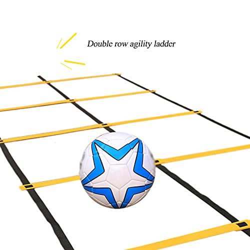 Agility Ladder Adjustable Double Row Agility Ladder,Speed Training Equipment,Football Flexibility Training Jumping,for Outdoor Athletic Footwork, Sports Drills(Size:3M) - size: 3M