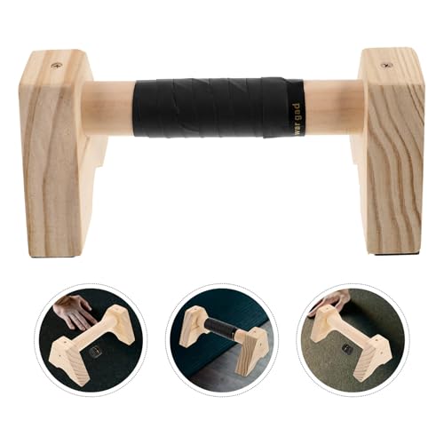 Yardwe Wooden Push up Bars Parallettes Beech Wood Pushup Stands with Non-slip Base for Men and Women Calisthenic Training and Home Strength Exercise