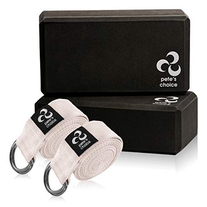 2-PACK or 5-PACK Yoga Exercise Adjustable Straps 8Ft | BONUS eBook | with Durable D-Ring For Pilates & Gym Workouts | Hold Poses, Stretch, Improve Flexibility & Maintain Balance