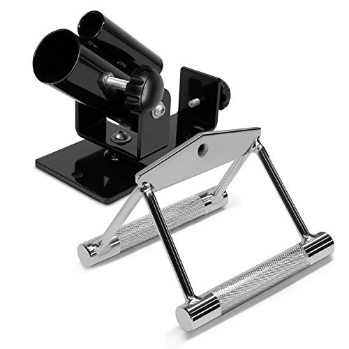 Yes4All Exercise Machine Adjustable T Bar Row Attachment, D Row Handle/Landmine Handle Attachment with Textured Rubber Handles - color: D. Combo T bar Row + Double Grip Row