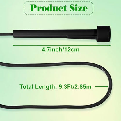 10 Pcs Jump Ropes, Adjustable Jumping Ropes with Plastic Handles, Skipping Rope for Fitness Exercise, Lightweight Speed Rope for Kids, Men, Women(Black)