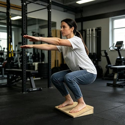 Calf Stretch Board - Adjustable Wooden Slant Board, Multifunction Foot Stretch Trainer | Incline Calf Stretcher for Ankle Mobility Support Balance Fitness Training Yoga Pilates Home Gym Use
