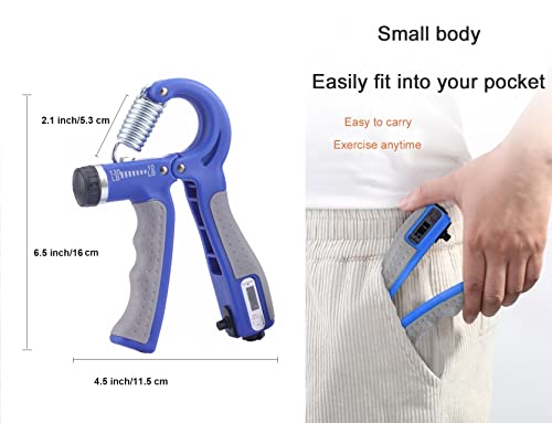 Hand Strengthener Grip 2 Pack, Hand Exercisers for Strength with Adjustable Resistance 10-130 Lbs,Hand Grip,Grip Strength Trainer for Muscle Building and Injury Recover