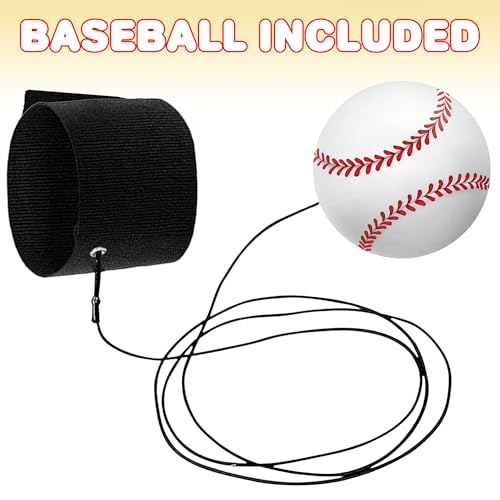 ArtCreativity 2.25 Inch Sports Wrist Balls - Set of 3 - Includes Basketball, Baseball, and Soccer Ball Wristband Toys - Durable Foam String Attached Rebound Balls - Party Favor, Gift Idea for Kids