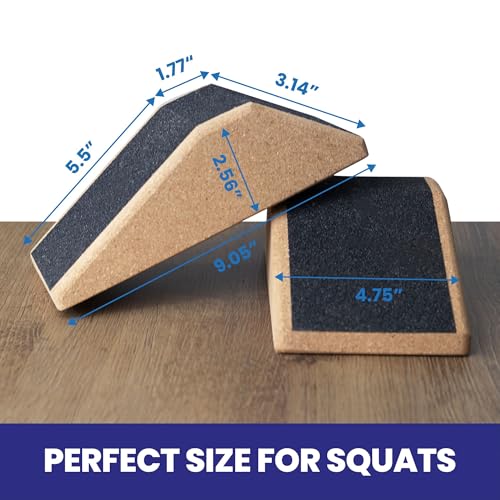 Slant Board for Squats – Portable Squat Wedge Block with Hip Thrust Belt Set – Home Gym Workout Kit for Legs & Glutes - Calf Stretcher Incline Board for Ankle Mobility – Resistance Bands by ALELISA