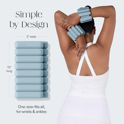 Bala Bangles Wrist & Ankle Weights for Women & Men, Home Gym Equipment - color: Sea, size: 2 LB
