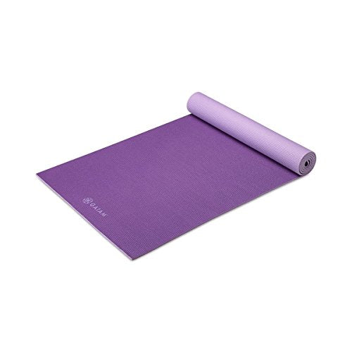 Gaiam Solid Color Yoga Mat, Non Slip Exercise & Fitness Mat for All Types of Yoga, Pilates & Floor Exercises - color: Plum/Jam, size: 68"L x 24"W x 6mm Thick