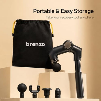 brenzo Massage Gun with Extended Handle, Cordless Full Body Massager
