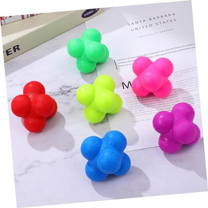 6pcs Hexagonal Reaction Balls Sports Training Reflex Balls for Boys and Girls Adults Fitness Goalkeeper Agility