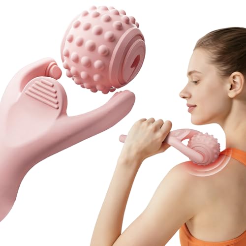 Demountable Roller Massage Ball | 2 in 1 Ergonomic Handle, Muscle Roller Stick, Manual Massage Tools, Relief Neck Arm Back Leg Body Deep Release