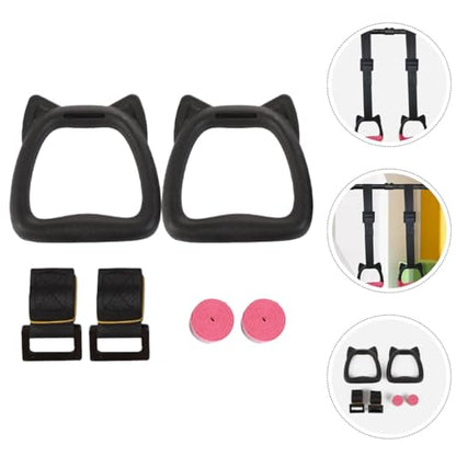 BESTonZON Professional Gymnastics Rings with Adjustable Straps, 2m Rope Length, Exercise Equipment for Pull-up and Bodybuilding Training, 1 Pair Set for Gymnastics and Fitness