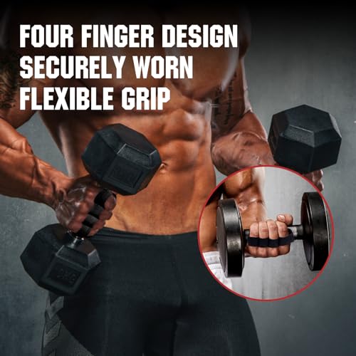 TEAWOO Anti-Slip Workout Grips, Ergonomic Palm Protection for Weight Lifting, Pull-Ups & Gym Training