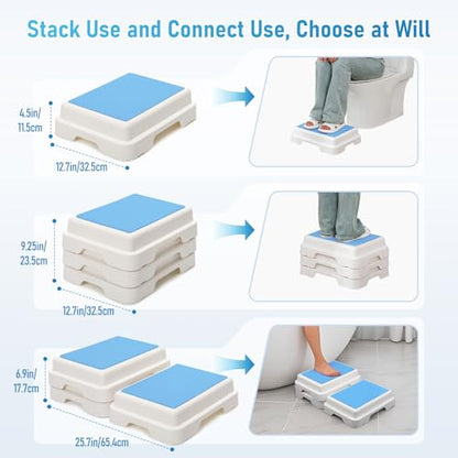Wefaner Bath Shower Step,Stackable Bathtub Non Slip Safety Step Stool