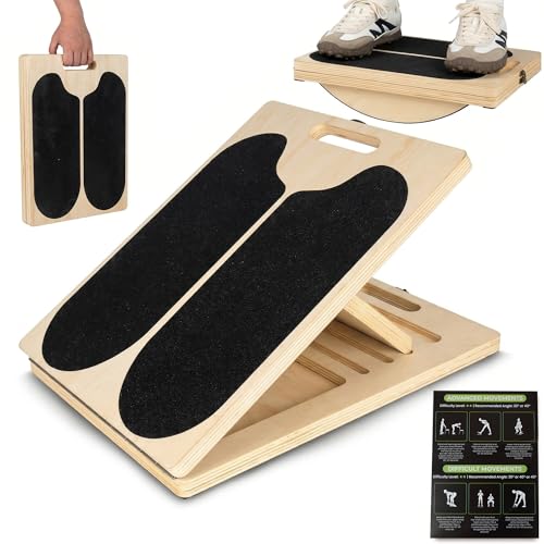 2 in 1 Slant Board for Exercise – Balance Board for Adults, Calf Stretch Board – Stretch & Mobility Board for Physical Therapy – Anti Slip Design with 5 Adjustable Angle, 500 lb Capacity