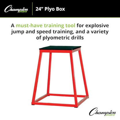 Champion Sports Welded Steel Plyo Box - 24" H