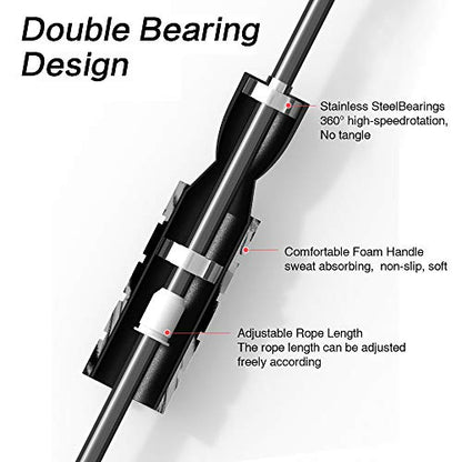 Jump Rope, Training Ropeless Skipping Rope for Fitness, Adjustable Weighted Cordless Jump Rope for Men and Women