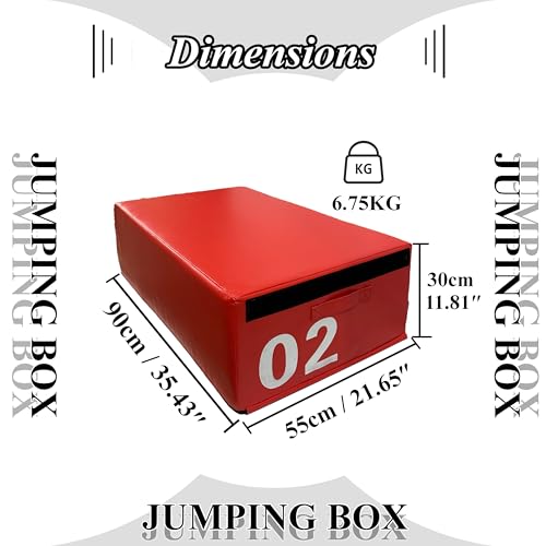 4 in 1 Foam Plyometric Box, Adjustable Height Soft Foam Jump Box Set, Non-Slip, Durable, Easy-to-Clean Soft Training Box, Suitable for Gyms, Home, Jumping, etc.(Size:02（90 * 55 * 30cm）) - size: 02（90*55*30cm）