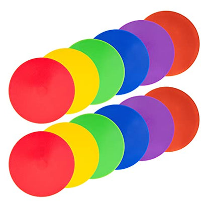 Poly Spots Spot Markers 4.72 Inch & 9 Inch Multicolor Floor Dots - style: 9inch 12pcs