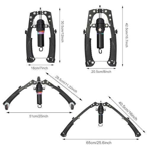 Mymus CoreFlex Twister Pro, Hydraulic Power Chest Press Machine, All-in-One Adjustable Hydraulic Arm Exerciser Twister Bar, 22-440lbs, 2-in-1 Chest Trainer with Ab Roller Wheel