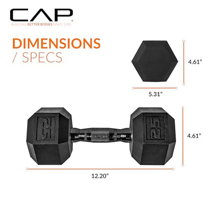 CAP 50 lbs Coated Dumbbell Set | Multiple Styles