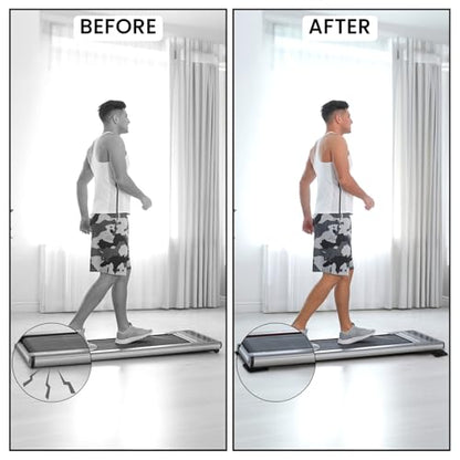 12 Pieces Treadmill Mat Pads, 4'' x 4'' x 0.2'' Non Slip Exercise Equipment Mats with Double-sided Silicone Coating, Anti-vibration Bike Mat for Hard Wood Carpet Floors, Walking Pad