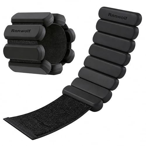 Wrist Ankle Weights for Women Men Workouts, 2lbs per Pair - color: Black