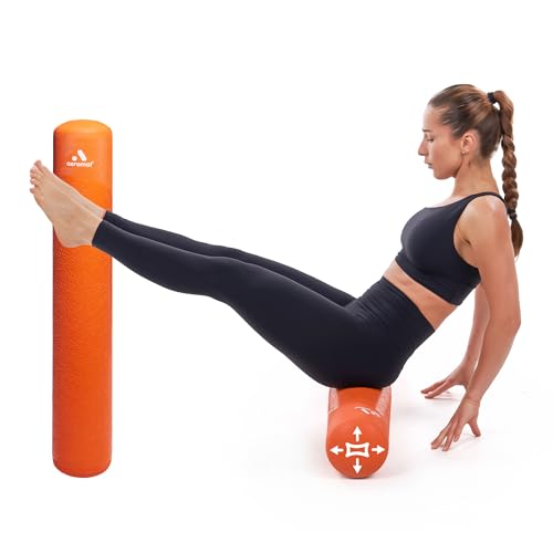 Aeromat Adjustable Air Roller 2 to 12 PSI Firmness (no Pump) – Orange - color: Vibrant Orange, size: Air Roller